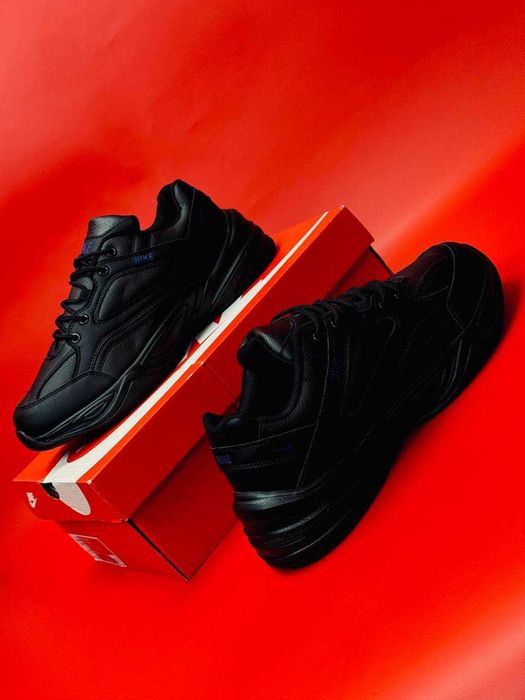 мужские кожаные кроссовки nike Monarch черные мужские красовки монархи