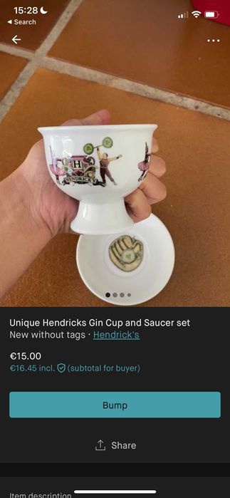 Chávena e pires (Hendrick's Gin)