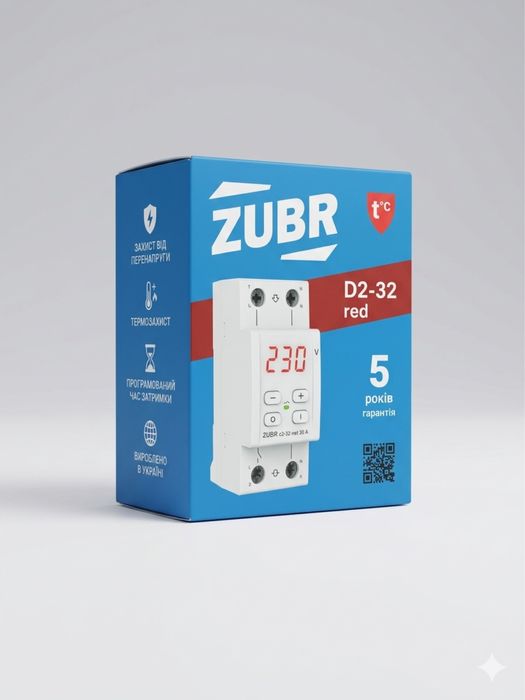 Реле напруги ZUBR D2-32 red
