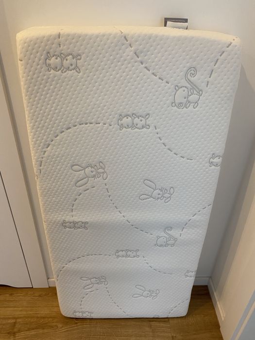 Lożeczko 120x60 ikea + barierka + materac