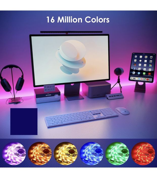 Kit Leds 20 metros RGB APP e comando