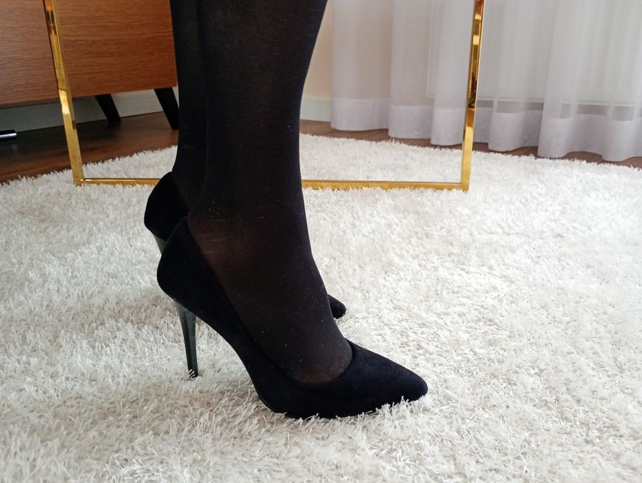 Czarne szpilki czółenka 39
