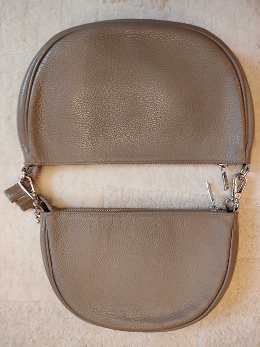Świetna skórzana włoska torebka Vera Pelle