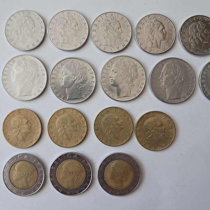 Conjunto de moedas antigas - Itália