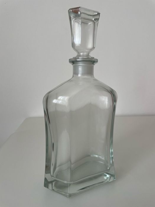 Conjunto: Jarro de cristal e copos