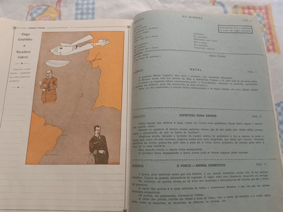 Livro antigo escolar