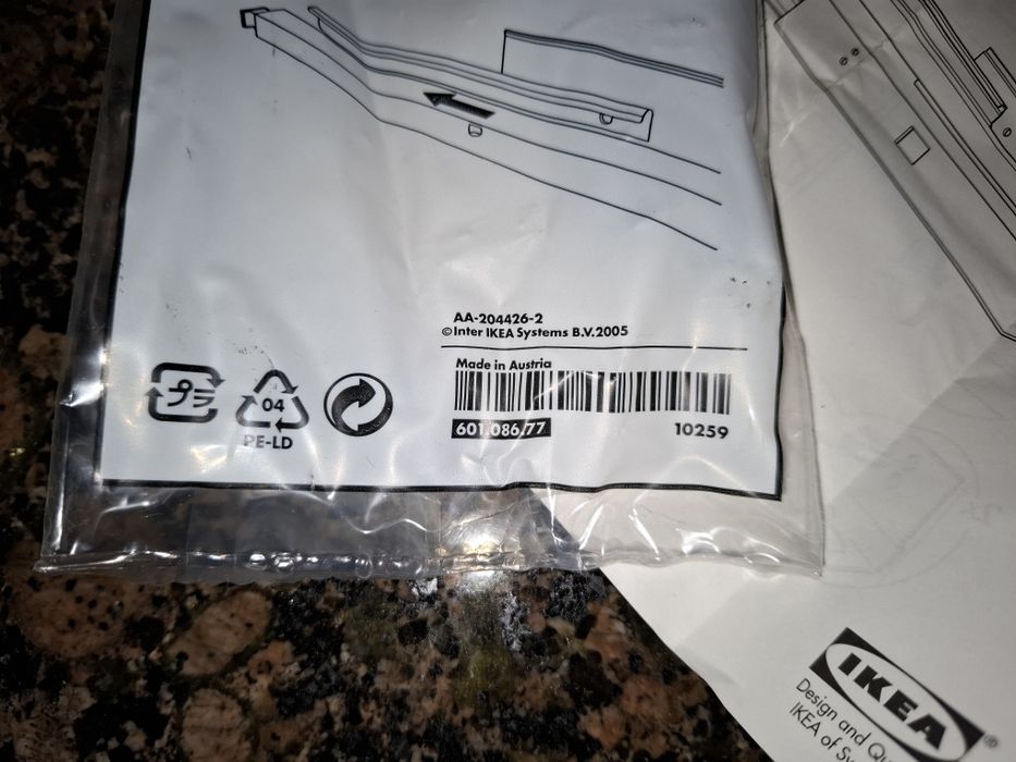 Calhas para gavetas Rationell