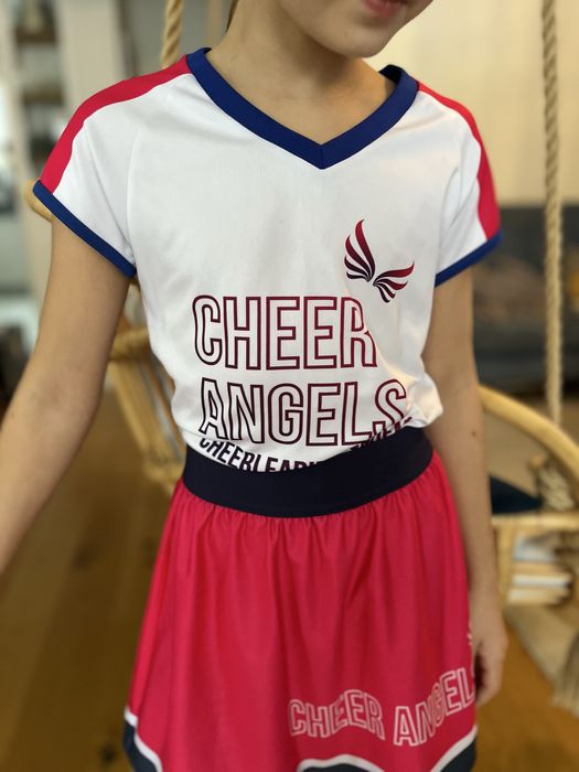 Strój cheerleaderki CheerAngels na 9 lat r.146/152