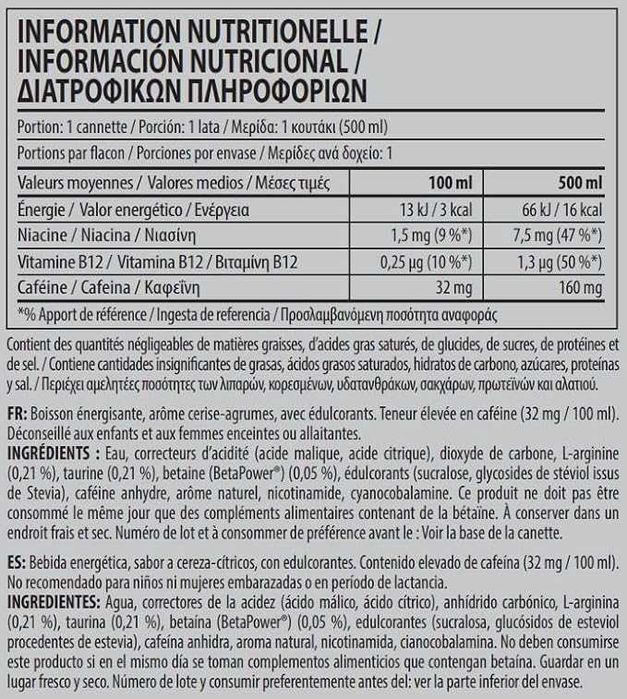 22 latas bebida energética C4
