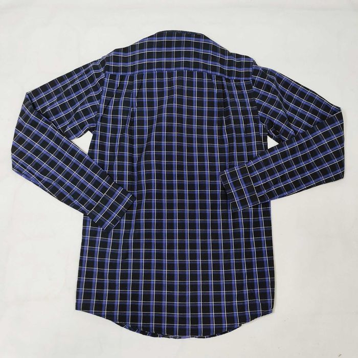 Koszula męska bawełniana z długim rękawem w kratę XS 35/36 MK0035