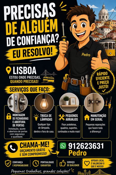 Piquete (abertura de portas, troca de fechaduras, lâmpadas)
