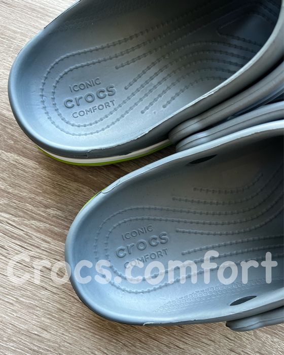 Крокси сірі баябенд чоловічі і жіночі, crocs bayaband charcoal/green