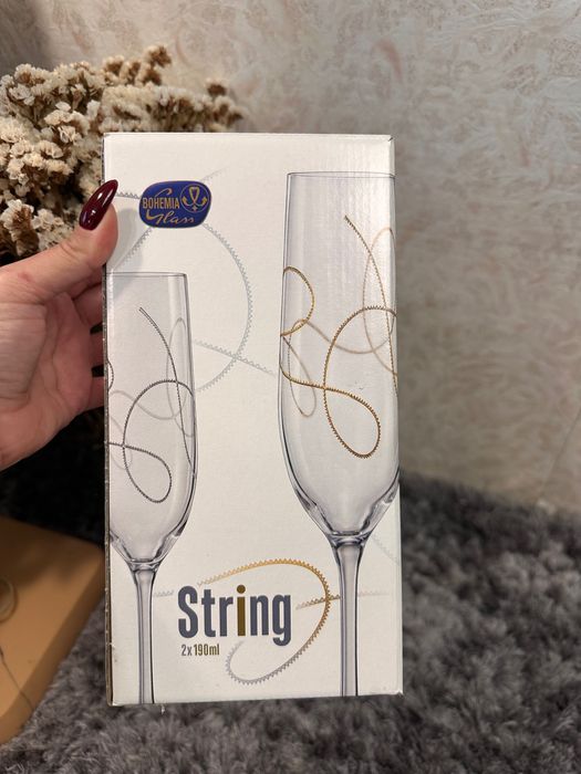 Набор келихів для ша з на свята. Набор бокалов для шампанского 2 шт