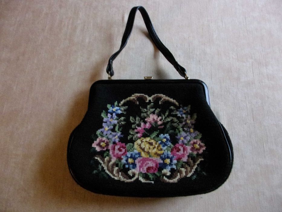 Torebka vintage gobelinowa