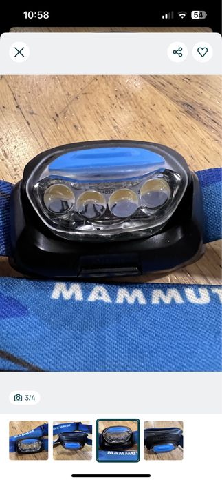 Lanterna cabeça Mammut t-trail