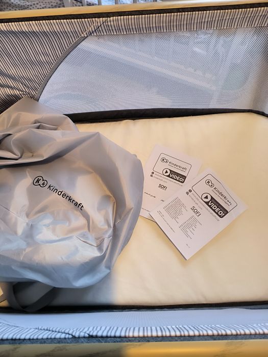 Kinderkraft SOFI dwupoziomowe  turystyczne łóżeczko 4w1 - bujak,