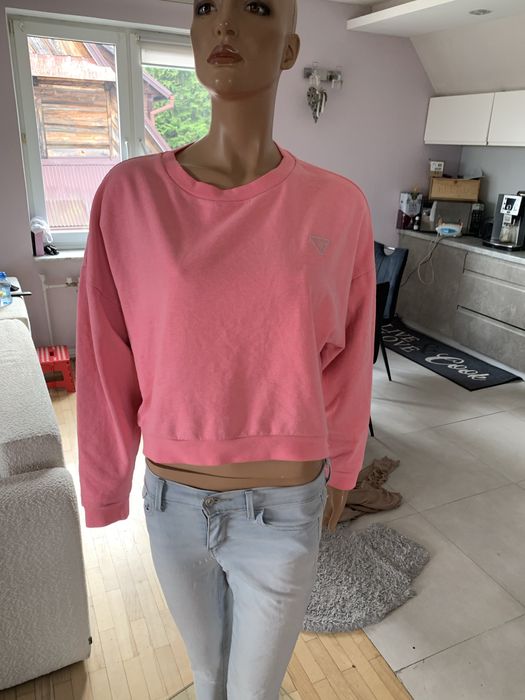 Guess rozowa neonowa bluza xs