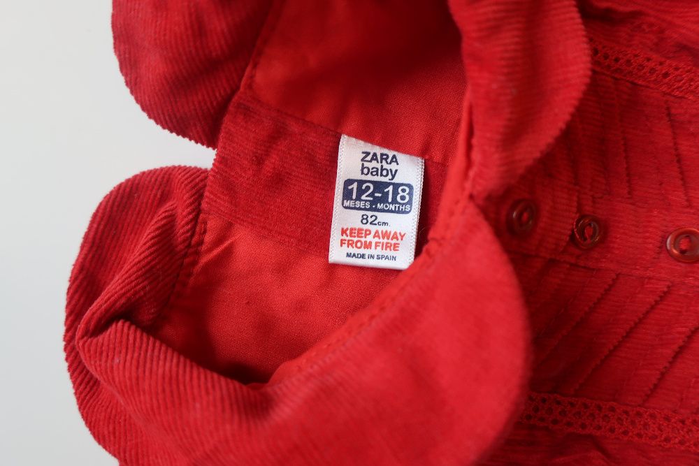 ZARA baby sukienka czerwona rozmiar 82