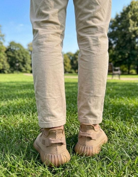 Чоловічі літні коричневі кросівки Adidas Yeezy boost 350/адідас
