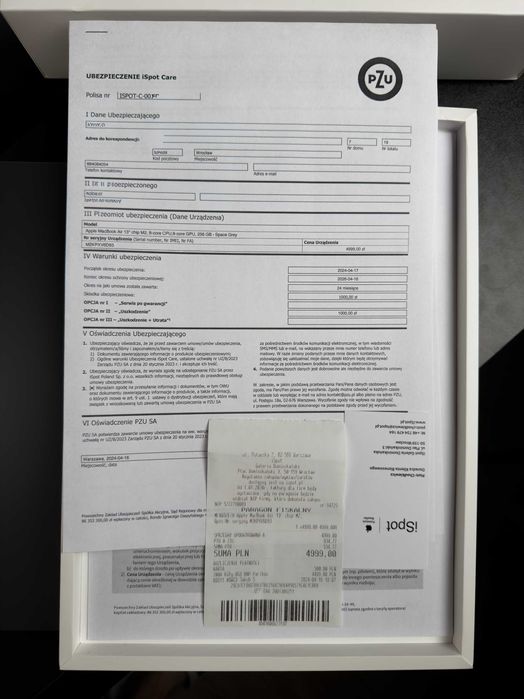 Laptop MacBook Air M2 / Idealny Stan / Gwarancja / 8GB RAM, 256 GB