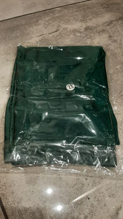 Legginsy lycra getry z lajkry zielone błyszczące kolarki za kolano
