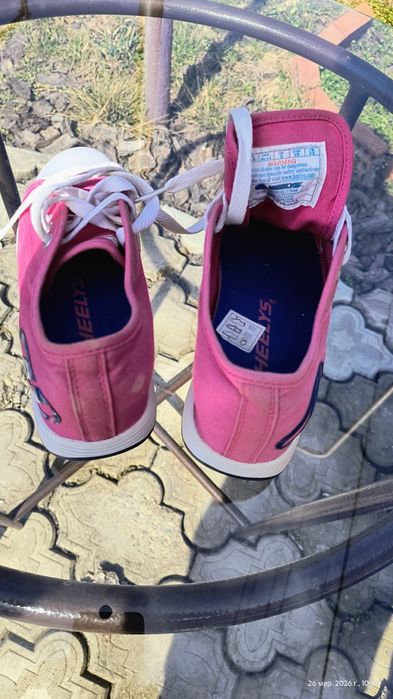 Оригінальні кеди-ролики Heelys (35 розмір) — Рожеві хіліси для дівчинк