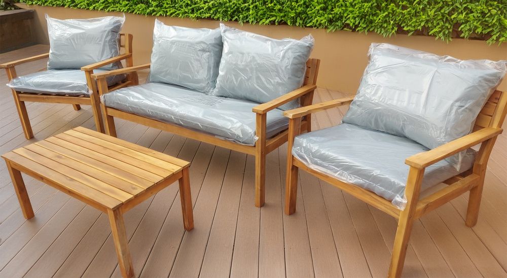 Nowy zestaw ogrodowy "Akacja" sofa, dwa fotele stolik.