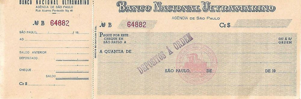 Banco Nacional Ultramarino  - Agência de S. Paulo no Brasil