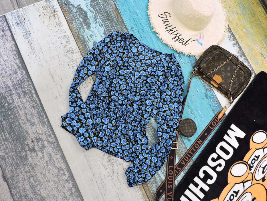 Fishbone bluzka koperta kwiatuszki S