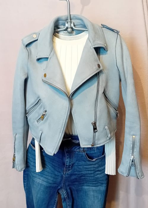 #Zara basic ramoneska błękitna