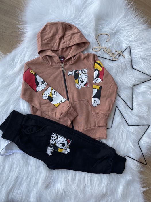 Komplet Miki bluza rozpinana i spodnie, rozmiary 86-110