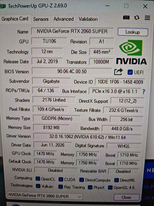 Комп'ютер I7 11700f/RTX 2060 Super