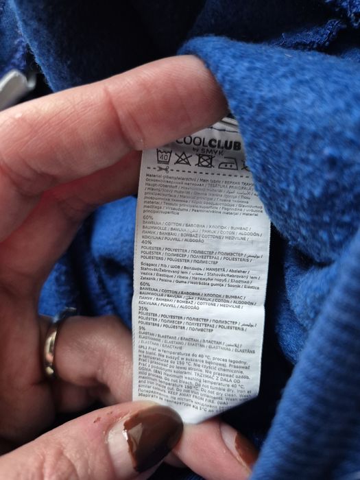 Jak nowe! Spodnie dresowe dziecięce, Cool Club, c. niebieskie, r 128