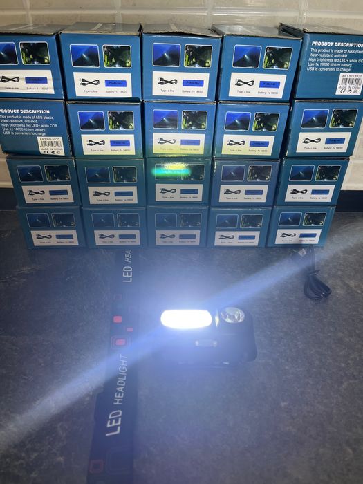 Налобний ліхтарик потужний. Налобный фонарик мощный. 18650. Кут нахилу