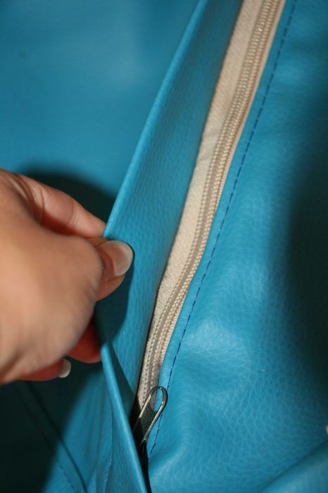 Puff Azul Turquesa - Espaço Casa