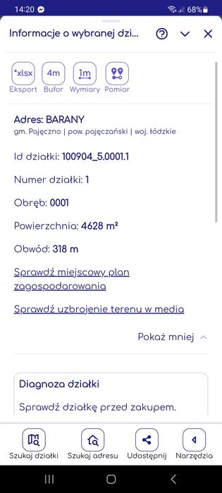 Działka Łąka 4628m2 barany 1