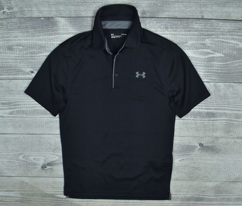 Under Armour Czarna Koszulka Polo Męska Loose S