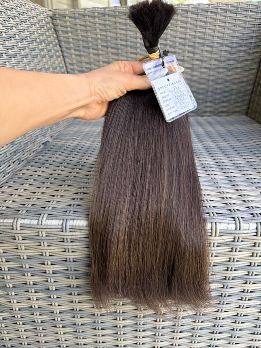 Włosy polskie dziewicze 53 g 43 cm