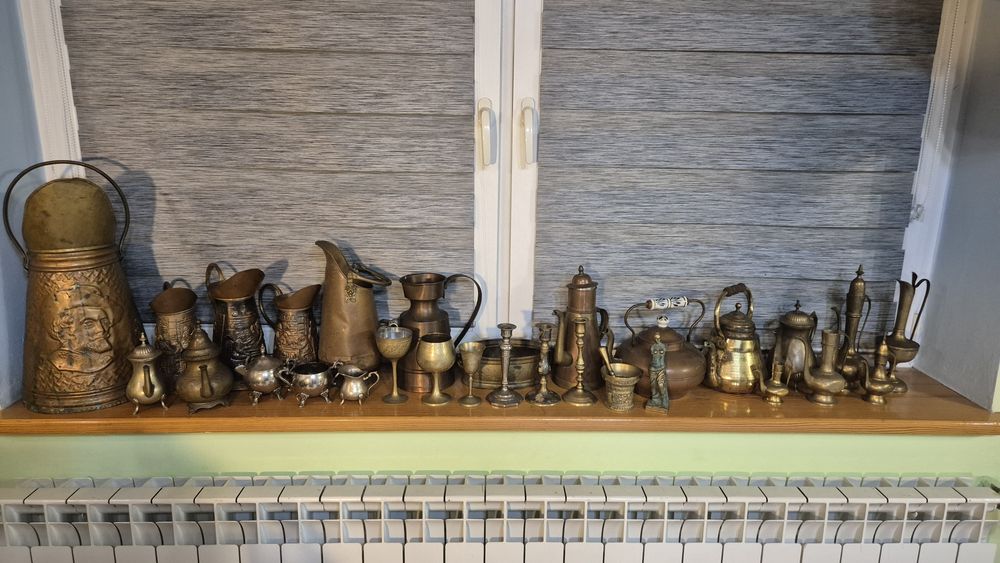 Dzbanki mosiądz i miedź