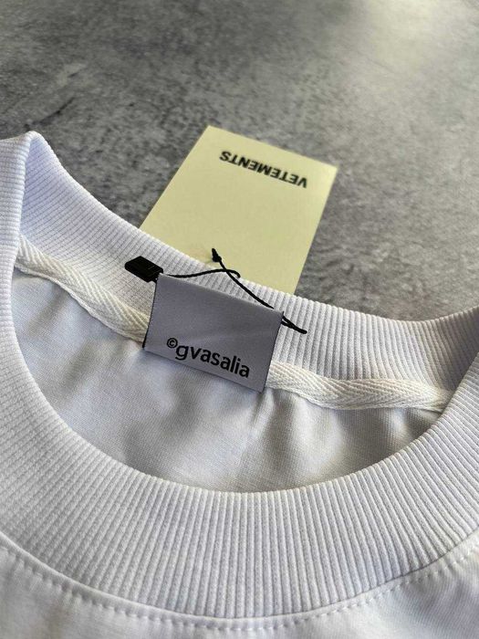 Біла Футболка Vetements Name Tag з бірками (Ветмо)