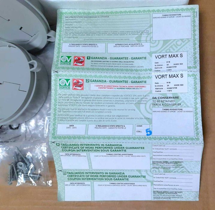 Вентилятор вытяжной Vortice Vort Max S, Италия, Новый