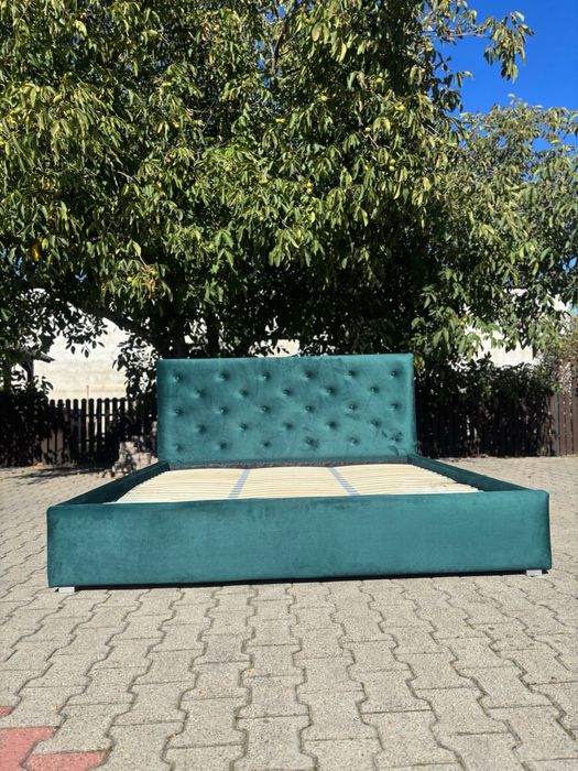 Łóżko 180x200 pikowane z pojemnikiem na pościel