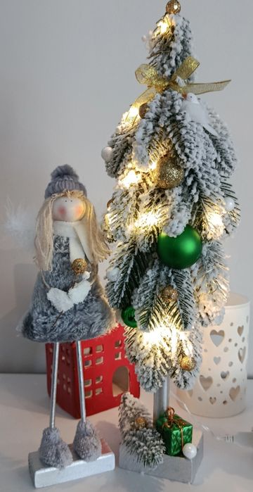 Янголи новорічні + гірлянда