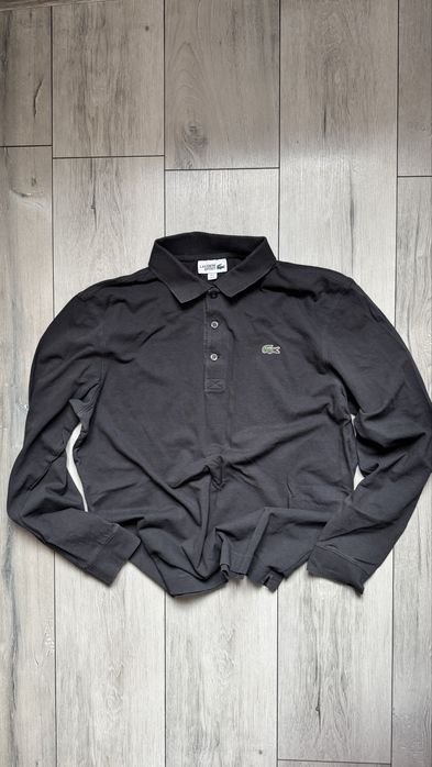 T-shirt , koszulka Lacoste M męska szara z kołnierzykiem