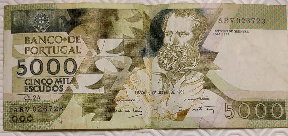 Nota 5000 escudos