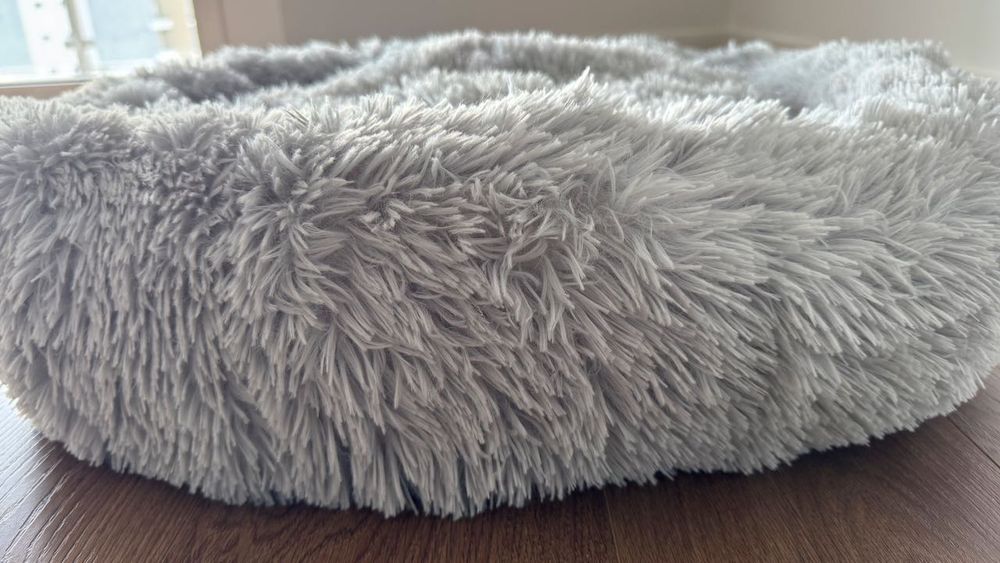 Cama para Cães / Anti Stress de Pelo Cinzento