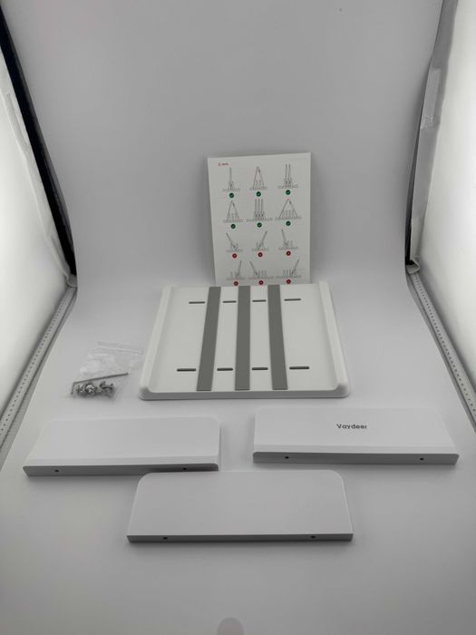 Stojak na tablet laptop białty 3 półki