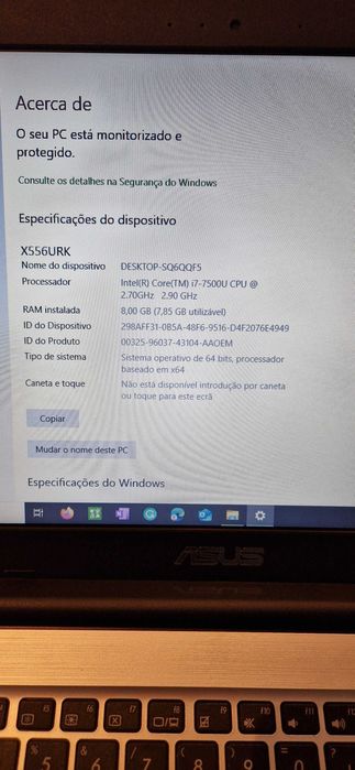 Portátil ASUS X556 URK Intel i7 | SSD 256GB | 8GB RAM | 15,6" Full HD