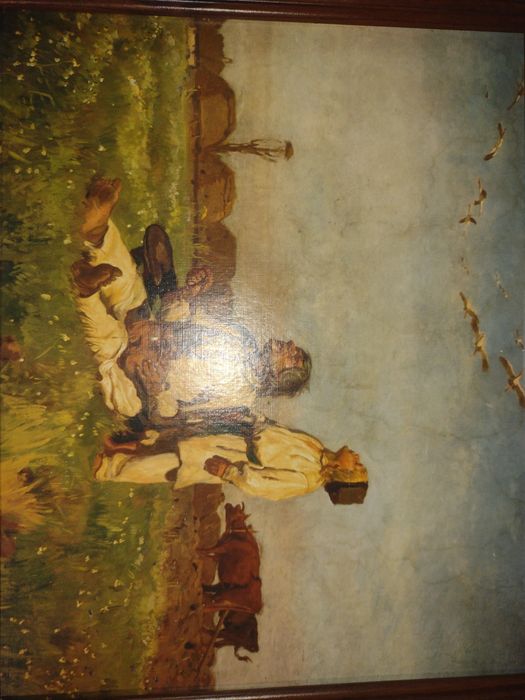 Obraz Chełmoński Józef Bociany roz.37x31cm.