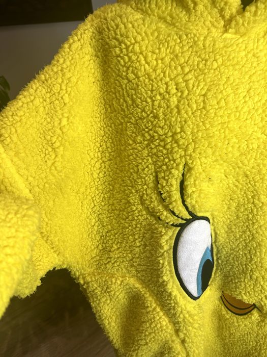 Ocieplacz szlafrok żółty gruby XS-S